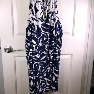 Tommy Bahama Navy / White Halter Top Summer Dress - Beach Pool Vacation Dress